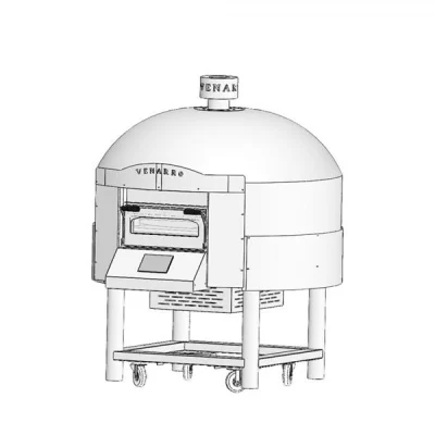 Venarro Maestro DYK-08 Döner Tabanlı Gazlı Pizza Fırını Sarı
