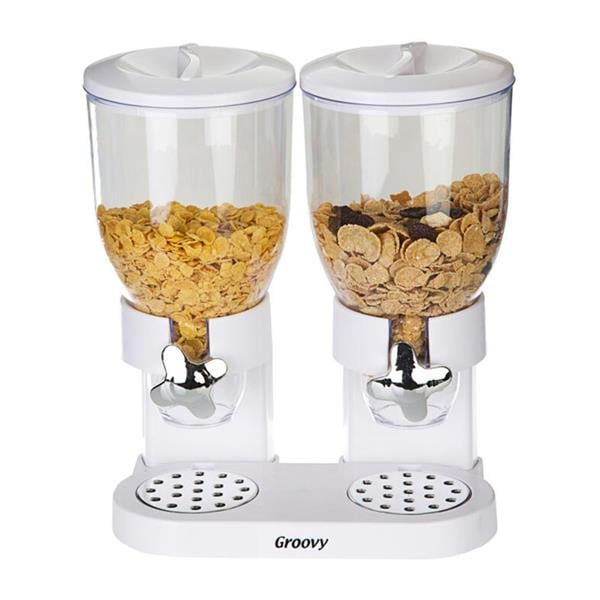 Biradlı Grv-10414 İkili Corn Flakes Dispenser 3,5 L x2 Beyaz