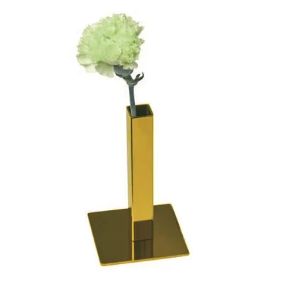 Biradlı Grv-112-Altın Çelik Kare Karanfillik-Altın 13 Cm