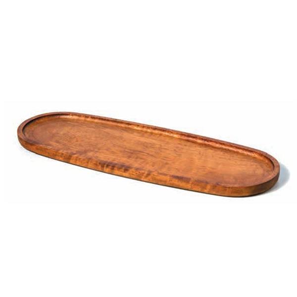 Biradlı Grv-1800 İroko Oval Sunum Tahta 47x16,5x2 Cm