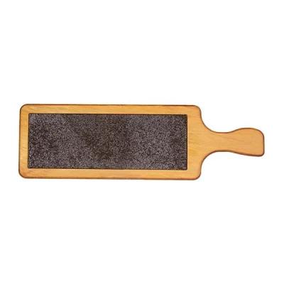 Biradlı Grv-1846 Kulplu Steak Tahta Bazaltlı 45x14x2,4 Cm