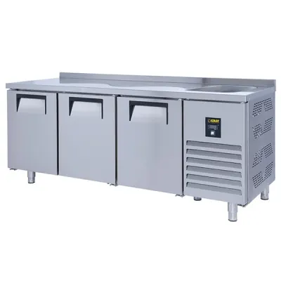 Gast TTEB1310C Tezgah Tipi 3 Kapılı Geniş Evyeli Buzdolabı