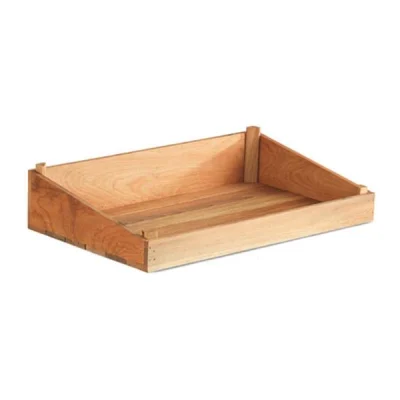 Biradlı Grv-1878 Açık Büfe Ahşap Sepet 50x30x10 Cm