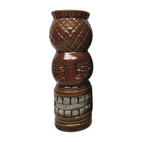 Biradlı Grv-20230 Seramik Tiki Mug 7x21 Cm 550 Cc Kahverengi