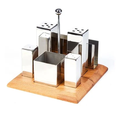 Biradlı Grv-259 6 Lı Kare Tuzluk Baharatlık Takımı