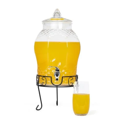 Biradlı Grv-8031 Cam Şerbetlik Musluklu 8 Lt