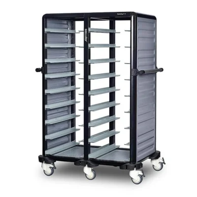 Gastrolley G.TT.18.D.1 9+9  İkili Termo Tepsi Arabası Etrafı Açık 101x71x149cm