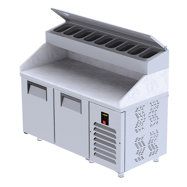 Gast MMUB1200C Mermerli 2 Kapılı Saladbarlı Make Up Buzdolabı