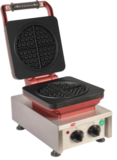 Omake Amerikan Model Zamanlayıcılı Manuel Waffle Makinesi