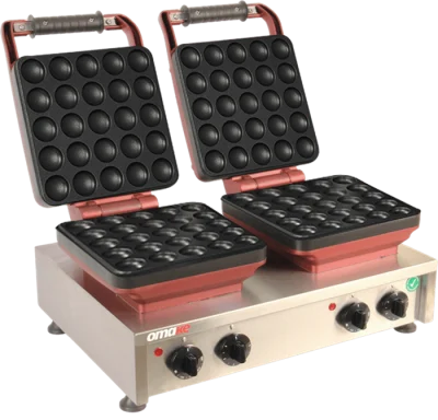 Omake Balls 25 Model Zamanlayıcılı Manuel Çiftli Waffle Makinesi