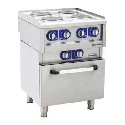 Öztiryakiler 600 Seri Kuzine Fırınlı Elektrikli 4 Yuvarlak Plate 60*60*85