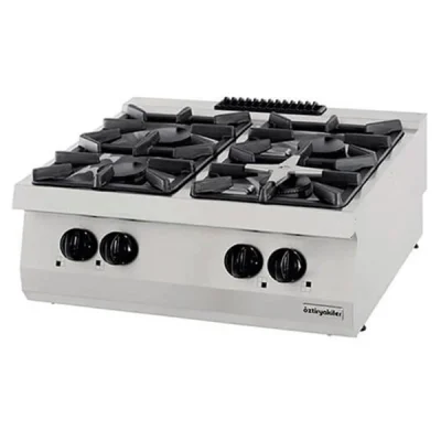 Öztiryakiler 700 Seri Set Üstü Dörtlü Ocak Gazlı 80*70*30 (Ls)-4X7,5Kw