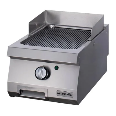 Öztiryakiler 700 Seri Set Üstü Grill Plate Oluklu Elektrikli 40*70*30-Sert Krom Kaplı