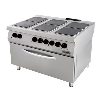Öztiryakiler 900 Seri Kuzine Fırınlı Elektrikli 6 Kare Plate 120*90*85