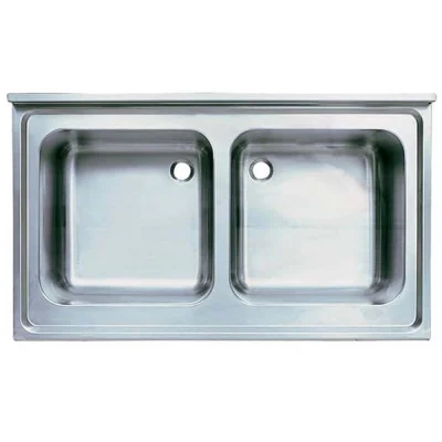 Öztiryakiler Tablalı Evye 140*70 Çift Göz Damlalıksız 50*50*30 Gözlü 1,00Mm