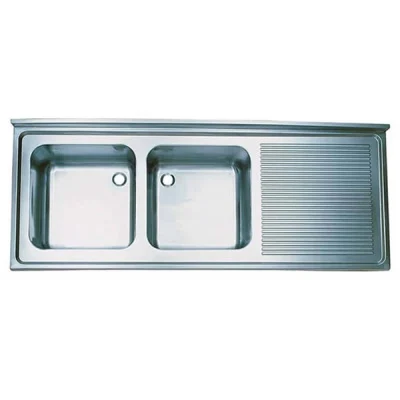 Öztiryakiler Tablalı Evye 160*60 Çift Göz Sağ Damlalıklı 40*40*25 Gözlü 1,00 Mm