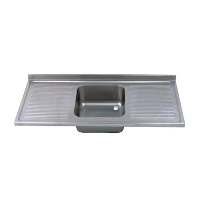 Öztiryakiler Tablalı Evye 160*60 Tek Göz Çift Damlalıklı 40*40*25 Gözlü 1,00 Mm