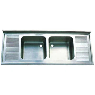 Öztiryakiler Tablalı Evye 190*70 Çift Göz Çift Damlalıklı 50*50*30 Gözlü 1,00 Mm