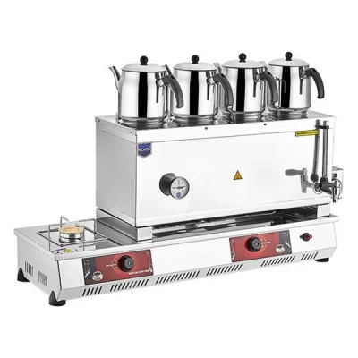 Remta N14 85 Model Dört Demlikli Gazlı CE 43 lt Kahveci Takımlı Çay Kazanı