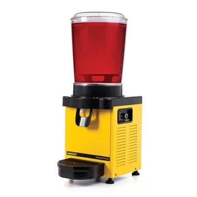Samixir 10 L Panoramik Karıştırıcılı Soğuk İçecek Dispenseri Analog Sarı