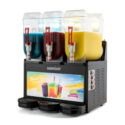 Samixir 12 + 12 + 12 L Slush Triple Allure Buzlu İçecek Dispenseri Siyah