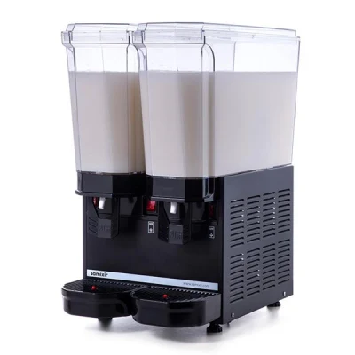 Samixir 20 + 20 L Klasik Twin Karıştırıcılı Soğuk İçecek Dispenseri Siyah