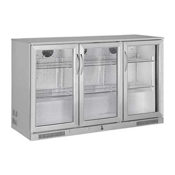 Senox SBC-350 Üç Kapılı Bar Altı Şişe Soğutucu (Krom)