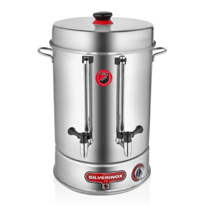 SilverInox 2010 60 Bardak Çevirmeli Metal Musluklu Çay Makinesi 7 lt