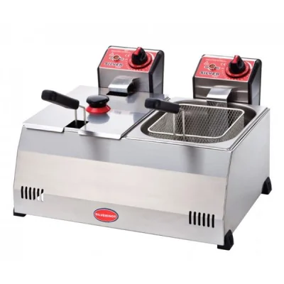 SilverInox 2143 Elektrikli Fritöz 5+5 Lt