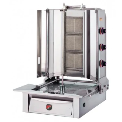 SilverInox 2165-A3 3 Radyanlı Alttan Motorlu Doğal Gazlı ve LPGLi Döner Ocağı