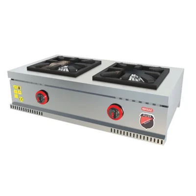 SilverInox MD-2D 2 Gözlü Doğal Gazlı Set üstü Midi Ocak