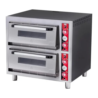 SilverInox PF-62 D Elektrikli Çift Katlı Pizza Fırını 62x62 Cm