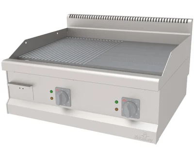 Atalay AEI-870-ND CR Elektrikli Pleyt Izgara Yarı Oluklu Yarı Düz Yüzey 80x70x30