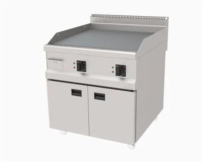 Atalay AEI-890-N Elektrikli Pleyt Izgara Oluklu Yüzey Alt Dolaplı 80x90x85