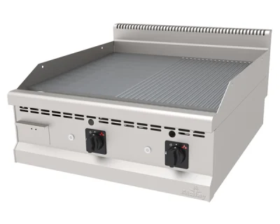 Atalay AGI-890 ND S-CR  Gazlı Pleyt Izgara Yarı Oluklu Yarı Düz Yüzey Ce Belgeli 80x90x30