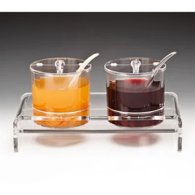 Zicco Zcp 201 2 Li Kalın Standlı Polikarbonat Sosluk Reçellik Standı 1,5 Lt. 19,5x38x19 Cm