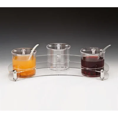 Zicco Zcp 209 3 Lü Hilal Standlı Polikarbonat Sosluk Reçellik Standı 1,5 Lt. 37x60x15 Cm