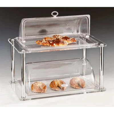 Zicco Zcp 272 2 Katlı Küçük Komple Polikarbonat Rolltop Kapaklı Teşhir Standı 32x52x46 Cm