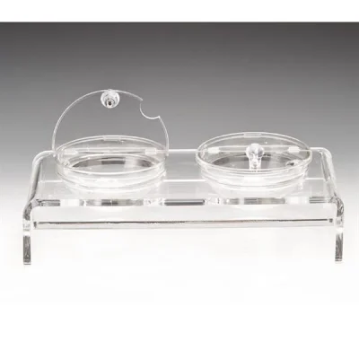 Zicco Zcp 287 2 Li Cam Kaseli Kapaklı Kalın Akrilik Teşhir Standı 39x19 Cm Ø14 Cm