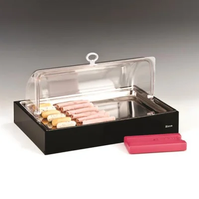 Zicco Zcp 292 Küçük Polikarbonat Rolltop Kapaklı Soğutuculu Teşhir Standı 45x30 Cm