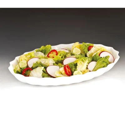 Zicco Zcp 296 Polikarbonat Oval Model Teşhir Tabak Beyaz 41,5x29,5x5,5 Cm