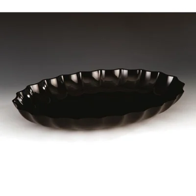 Zicco Zcp 296 Polikarbonat Oval Model Teşhir Tabak Siyah 41,5x29,5x5,5 Cm