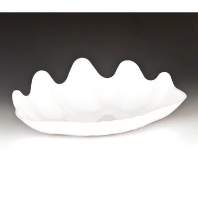 Zicco Zcp 300 Polikarbonat İstiridye Model Teşhir Tabak Beyaz 38x27x5 Cm