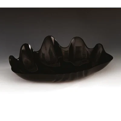Zicco Zcp 300 Polikarbonat İstiridye Model Teşhir Tabak Siyah 38x27x5 Cm