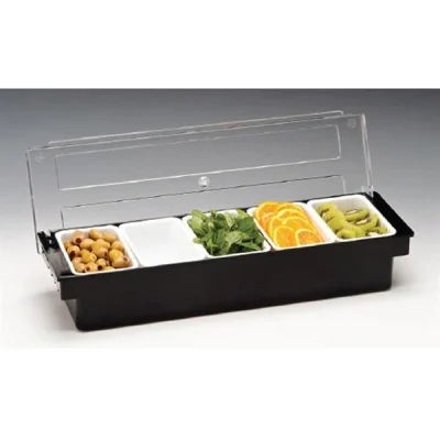Zicco Zcp 305 5 Li Polikarbonat Kapaklı Bar Konteyner Siyah 50x16x9,5 Cm