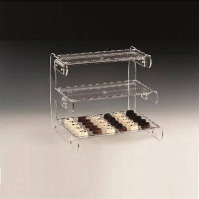 Zicco Zcp 309 3 Katlı Polikarbonat Çik. Tepsili Akrilik Teşhir Standı 32x30x29 Cm