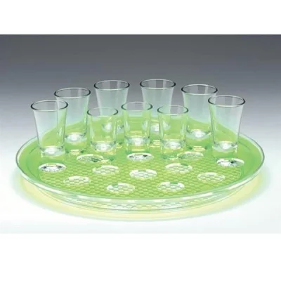 Zicco Zcp 312-1 34 Cm Yuvarlak Polikarbonat Tepsili 21 Li Shot Servisi Yeşil 34 Cm