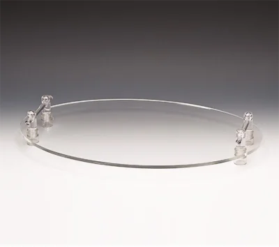 Zicco Zcp 583 60X40 Akrilik, Kulplu Teşhir Standı/Oval 60X40 Cm