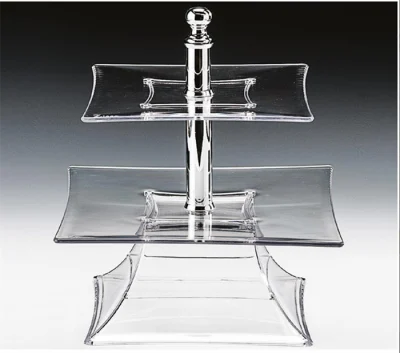 Zicco Zcp 630 Polycarbonat Tepsili 2 Katlı Teşhir Standı(20-25 Cm ) H: 24 Cm
