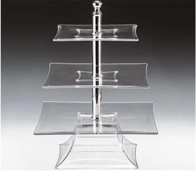 Zicco Zcp 632 Polycarbonat Tepsili 3  Katlı Teşhir Standı(20-25-30 Cm ) H: 39 Cm